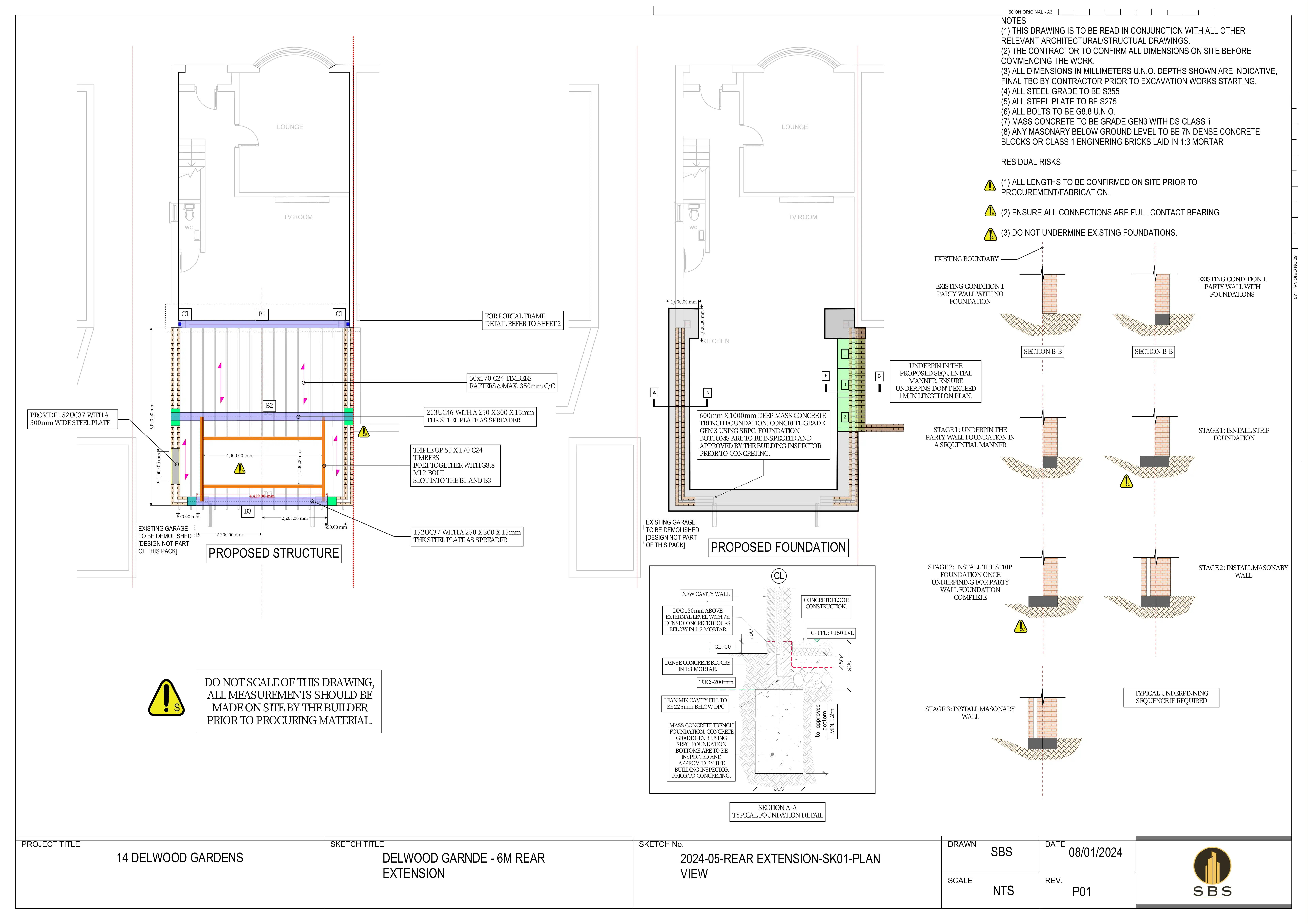 Extension with Underpinning – SBS Structuresing Design